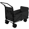 2-in-1 Wagons Carts Foldable 440lbs Capacity Folding Chair Cart with All-Terrain Wheels Beach Wagon for  Sports Garden Camping