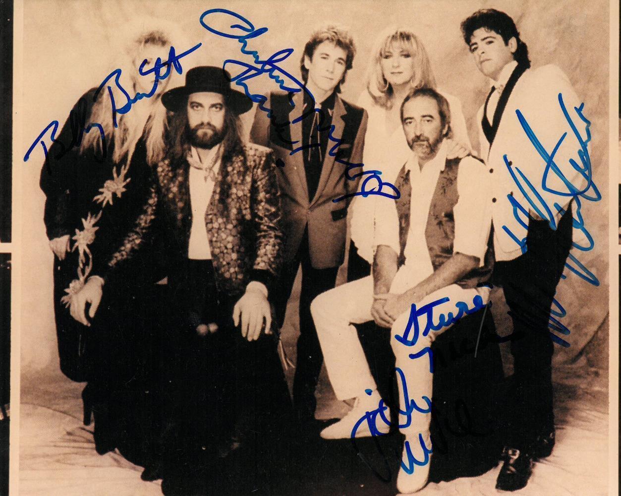 Fleetwood Mac Signed Authentic Autographed 8x10 Photo Poster painting 5 Sigs JSA #Z64269