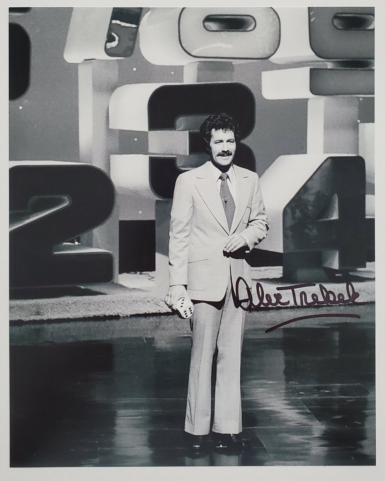 Alex Trebek Signed 8x10 Photo Poster painting Jeopardy Show TV Host LEGEND RAD