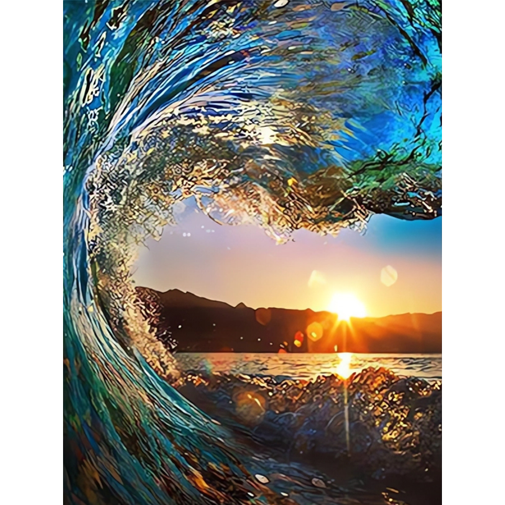 Seaside Scenery 30*40cm(canvas) full round drill diamond painting