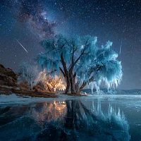 Frozen Tree of Light - Diamond Painting