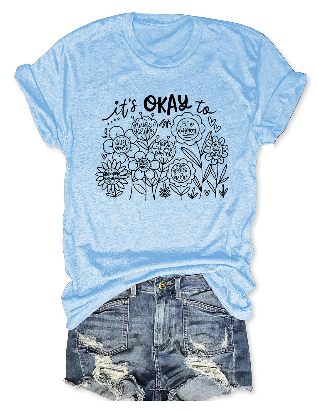 It's Okay To Boho Floral T-shirt