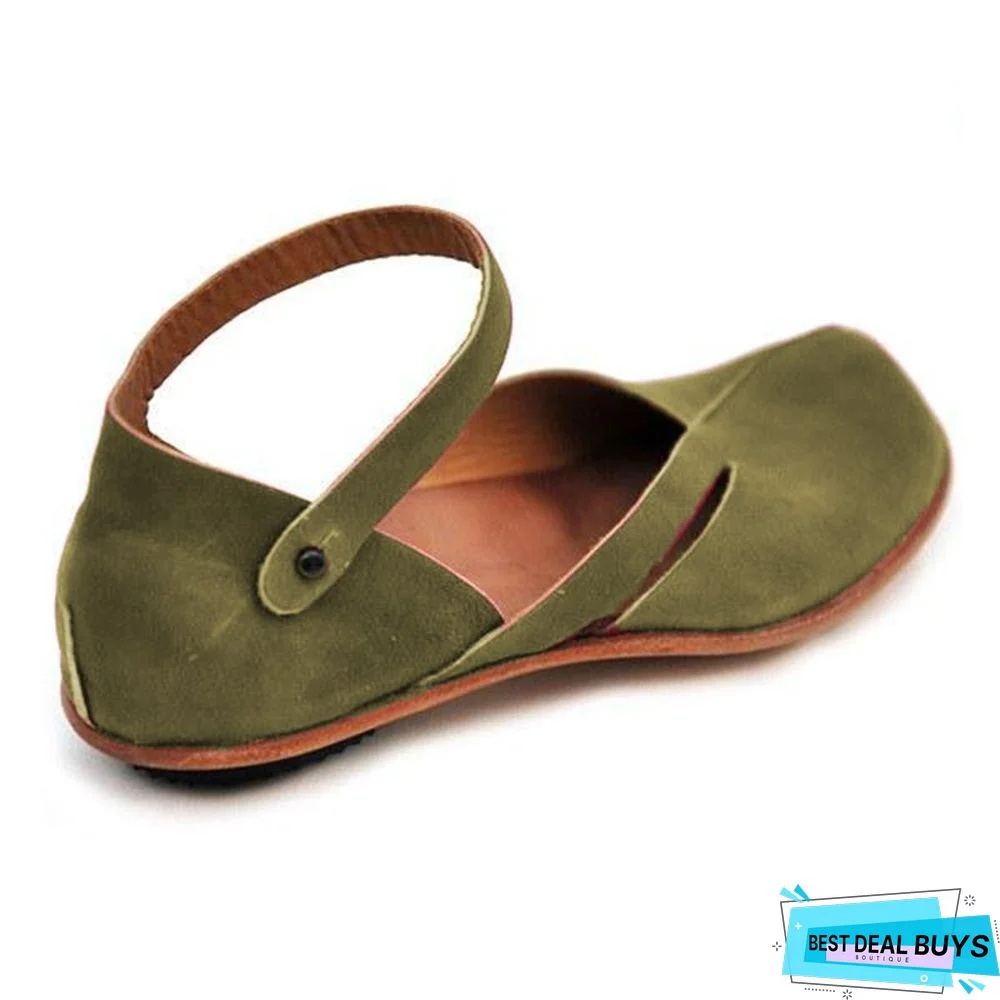 Large Size Summer Women Casual Leather Sandals