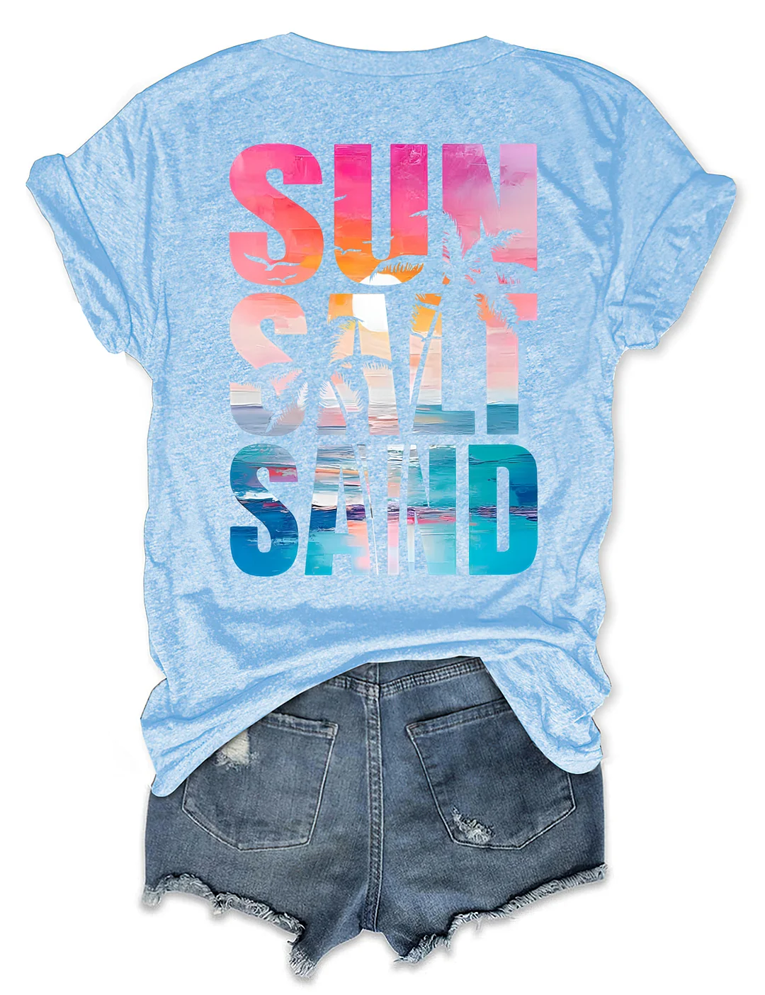 Retro Summer Sun Salt Sand T-shirt