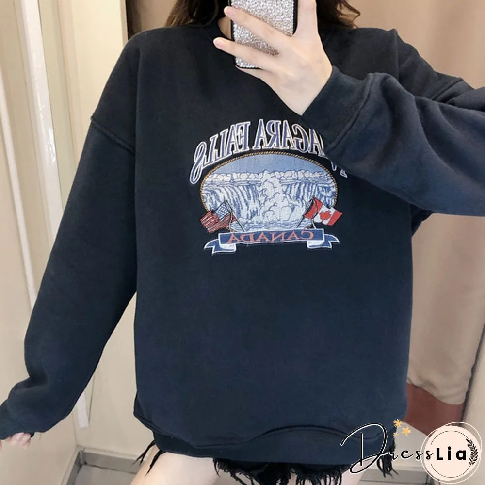 Black Round Neck Pullover Sweater