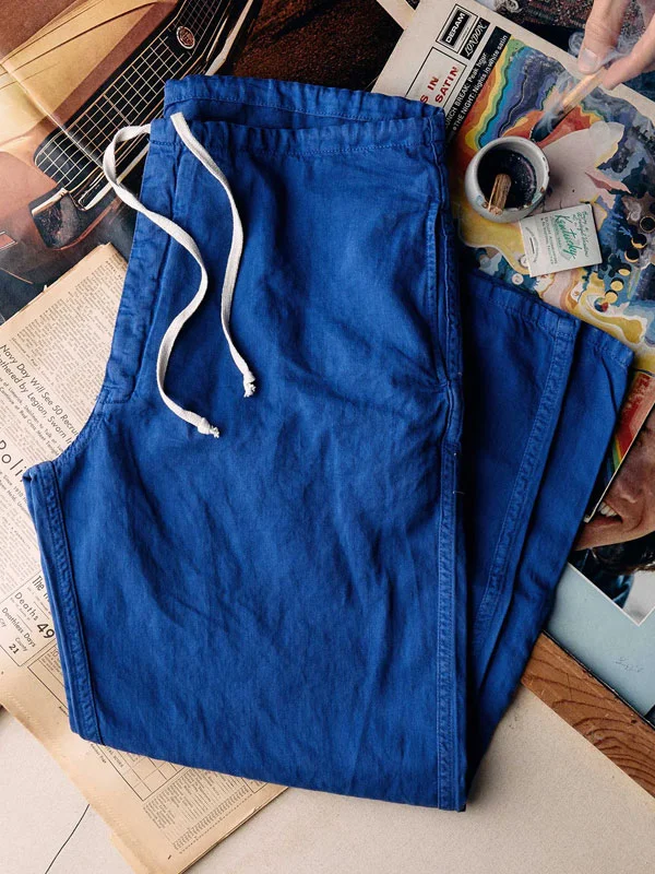 Solid Color Casual Loose Elastic Waist Women's Pants