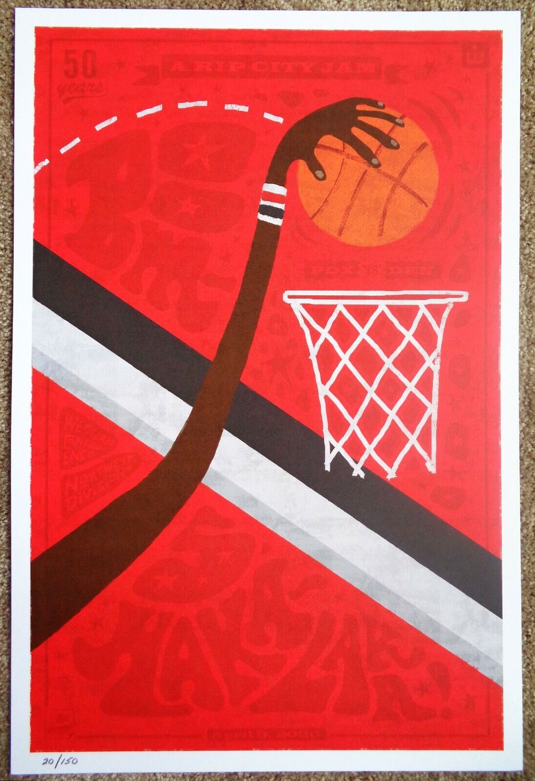 Portland Trailblazers Cancelled GAMEDAY POSTER 20/150 Denver Nuggets 4-9-20