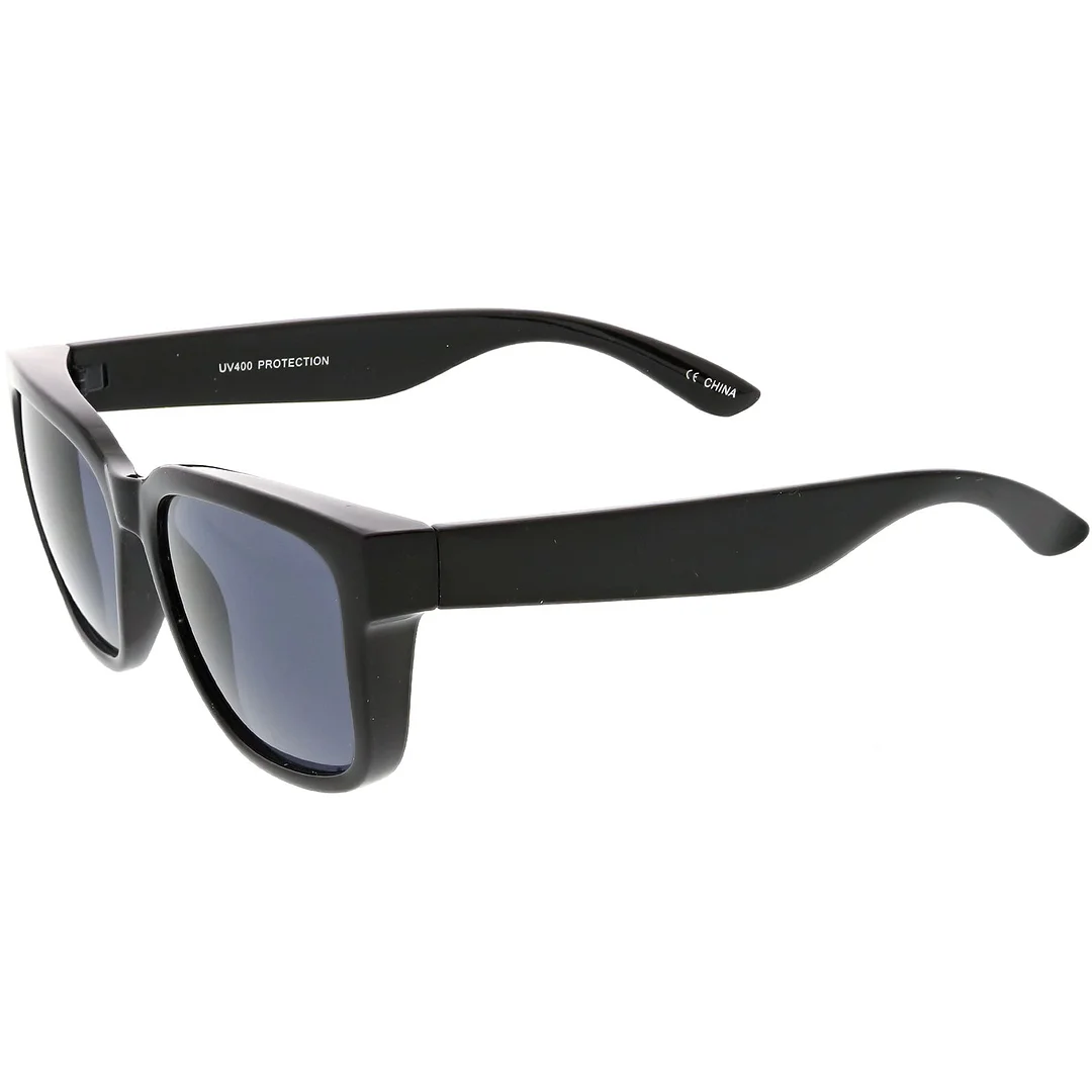 Classic Horn Rimmed glasses Wide Arms Neutral Colored Square Lens 55mm