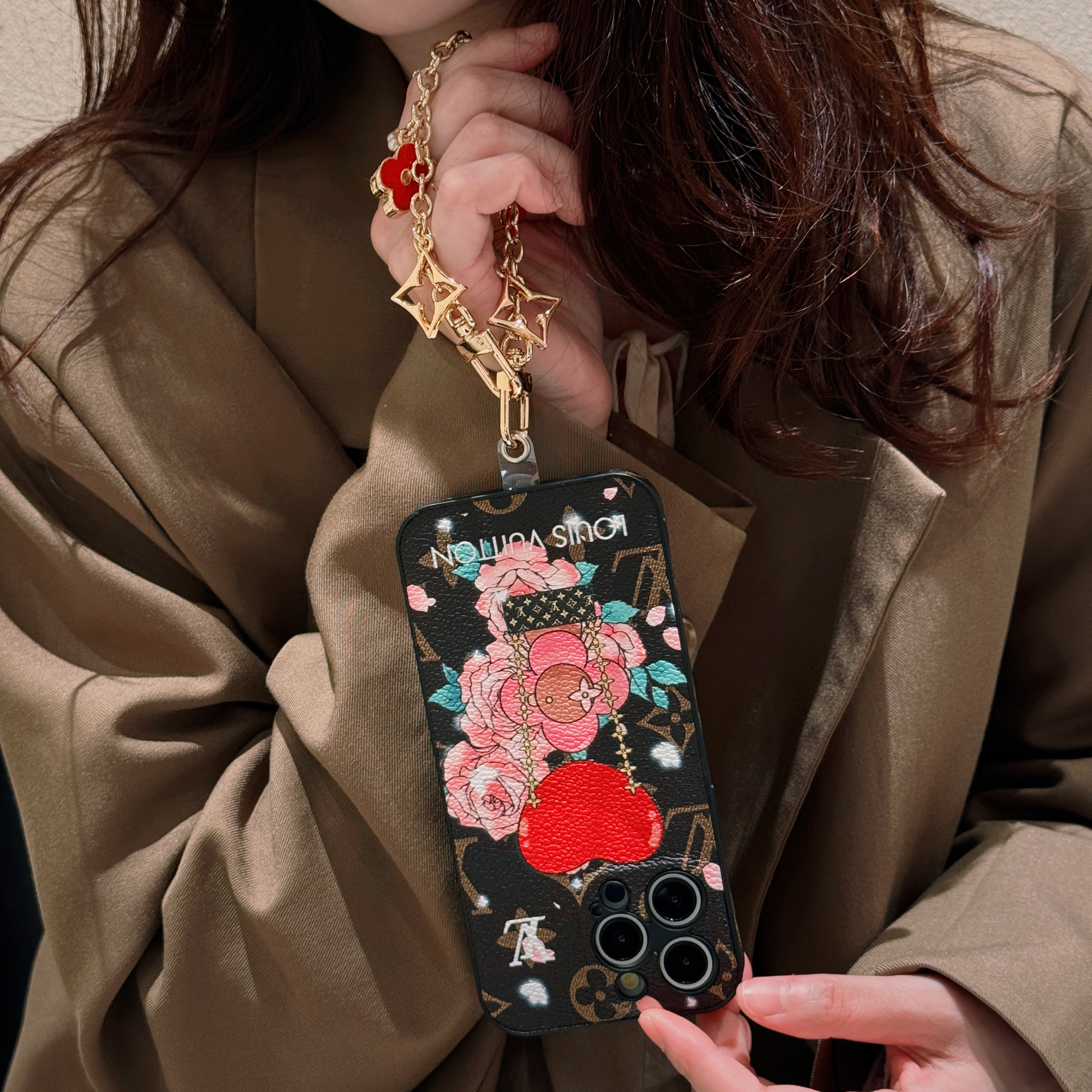 Louis Vuitton Canvas Leather LV Monogram Matching Bracelet Apple iPhone Case ProCaseMall