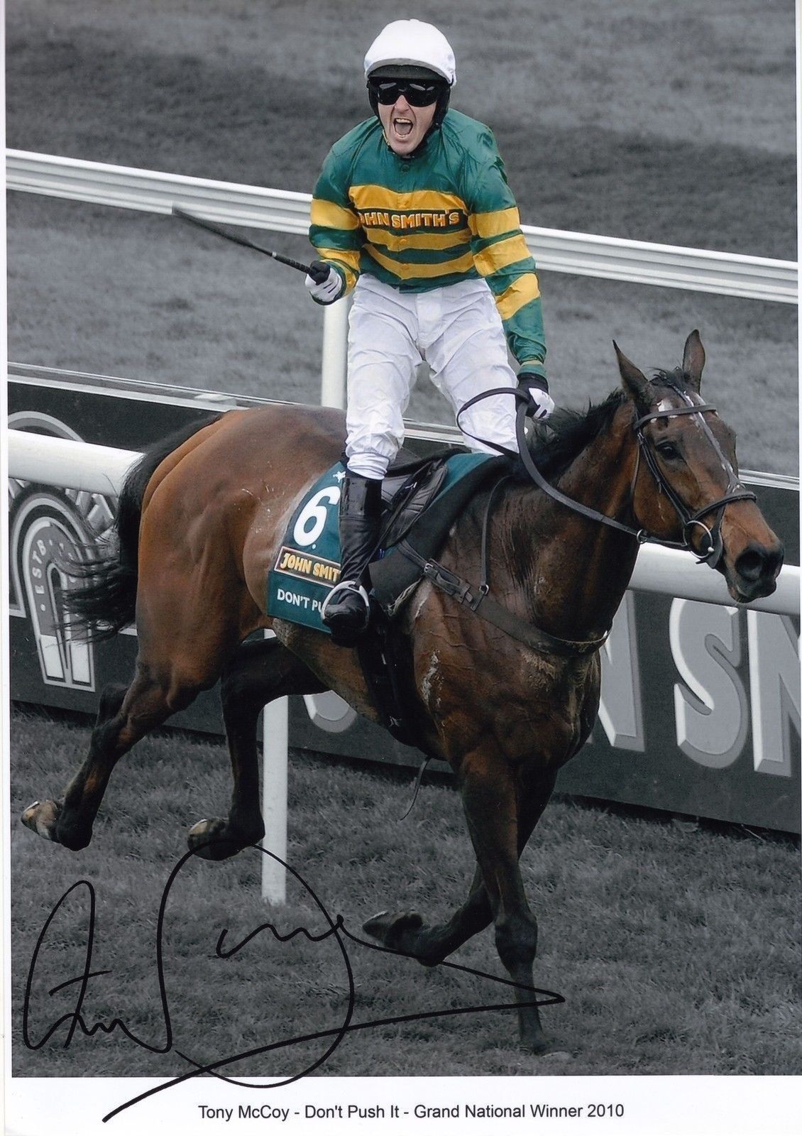 TONY MCCOY - DONT PUSH IT AUTOGRAPH SIGNED PP Photo Poster painting POSTER