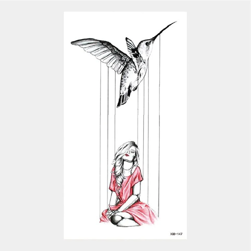 Sdrawing Tattoo Stickers Animal Tatoo Sticker Flying Dragon Wolf Head Tiger Dream Catcher Fake Tatto Body Art Makeup Stickers