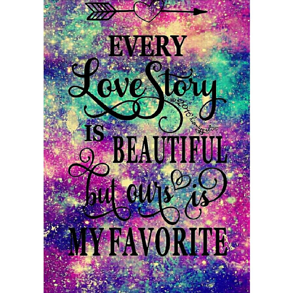 

30*40CM - Love Poster - Round Drill Diamond Painting, 501 Original