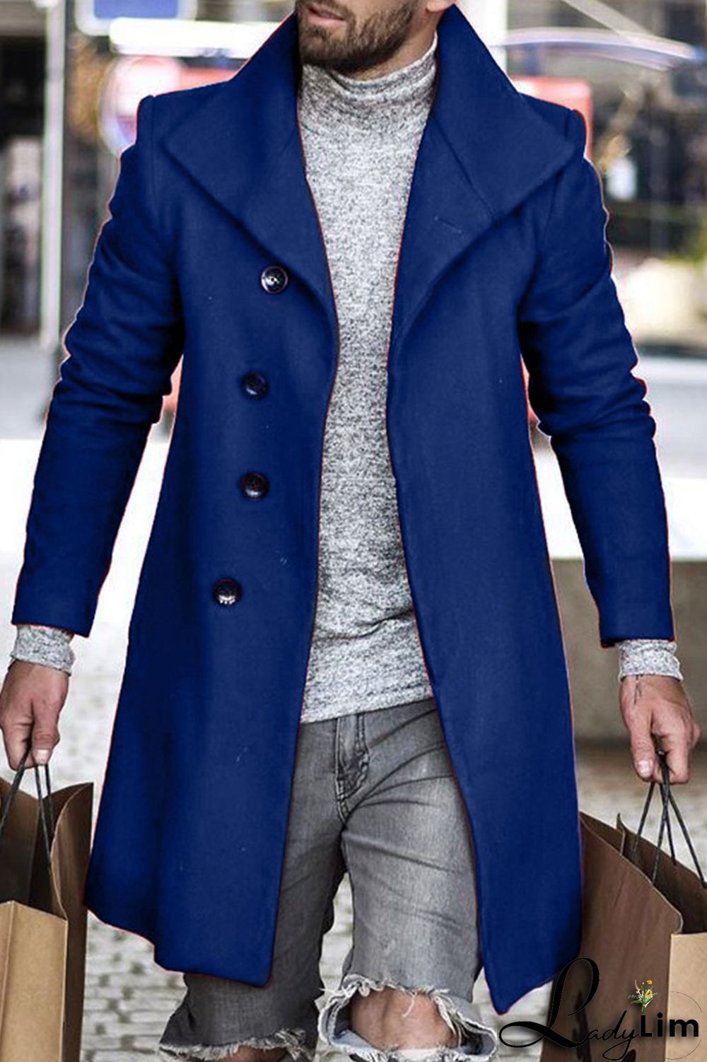 Black Fashion Casual Solid Cardigan Turndown Collar Outerwear