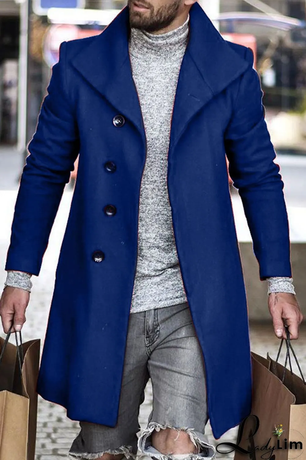 Black Fashion Casual Solid Cardigan Turndown Collar Outerwear