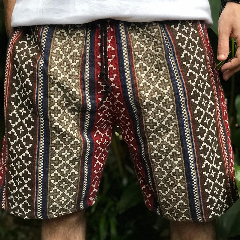  Ethnic Patterned Shorts for Men - Perfect for Summer Outdoors-INSPIREUSE