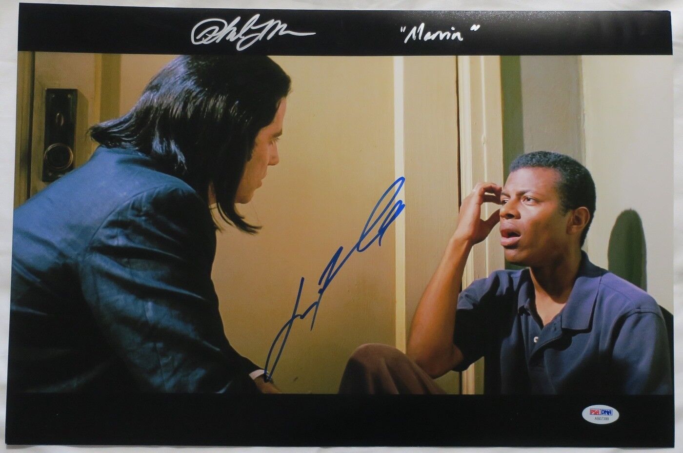 John Travolta/Phil Lamarr Signed Pulp Fiction Auto 12x18 Photo Poster painting PSA/DNA #AB07399