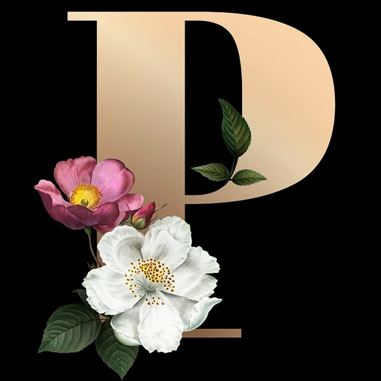 Diamond Painting - Full Round Drill - Flower Alphabet(30*30cm)