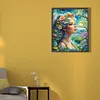 (Grande Taille) Flower girl-pleine peinture de diamant rond-50 * 60cm