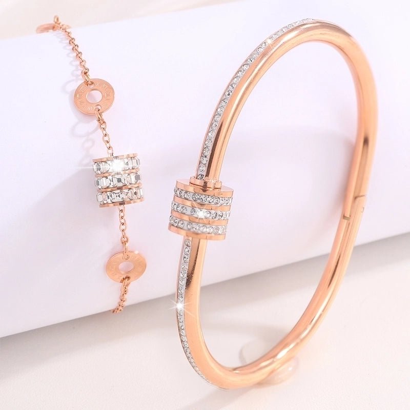 Elegant Luxurious Minimalist Solid Color 304 Stainless Steel Bracelets Bangle In Bulk