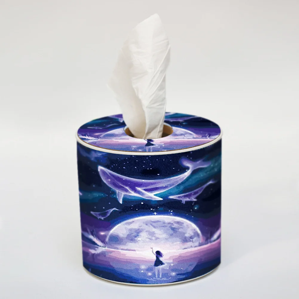 Whale DIY Diamond Painting Handmade Tissue Holder Rhinestones Crystal Tissue Box
