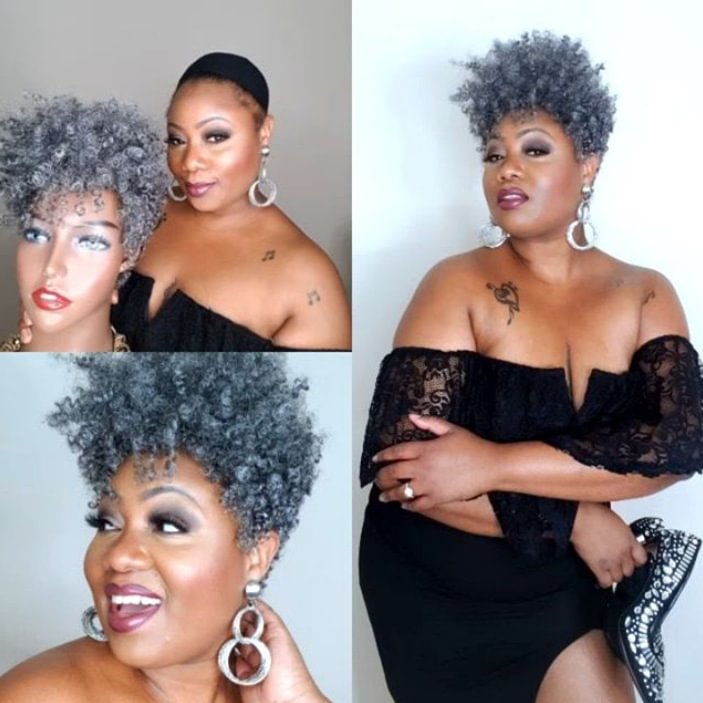 Zaesvini Hair®|Fashion Short Kinky Curly Wig for Black Women Zaesvini