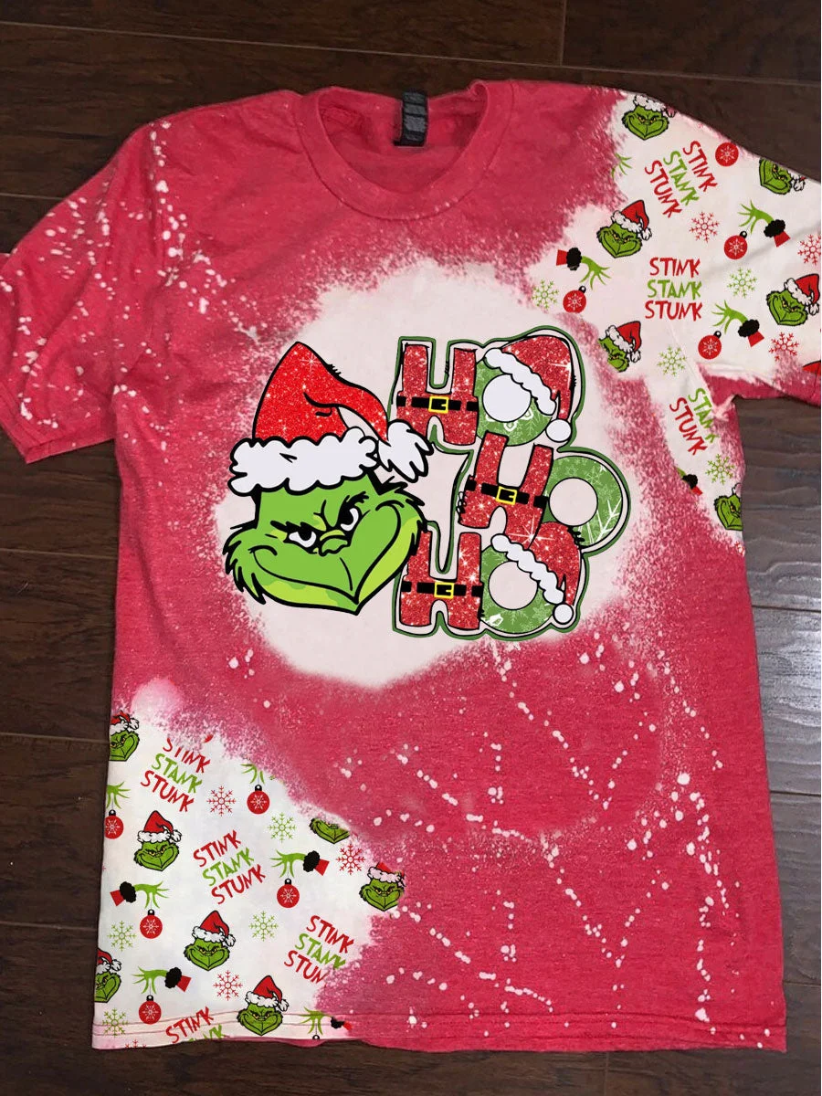 Grinch Ho Ho Ho Christmas Tie Dye T-shirt