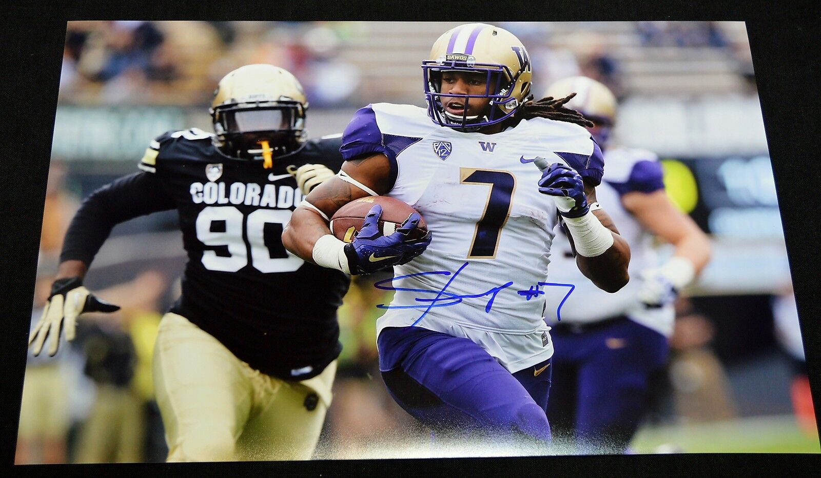 Shaq Thompson 12x18 Photo Poster painting Autographed Signed AUTO UW Huskies vs Colorado