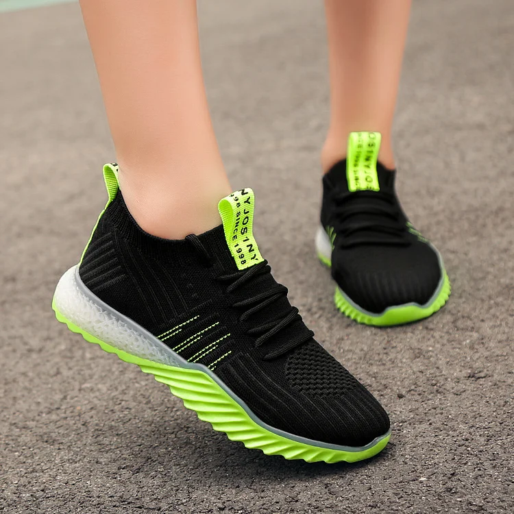 Colorblock Knitted Sneakers For Women