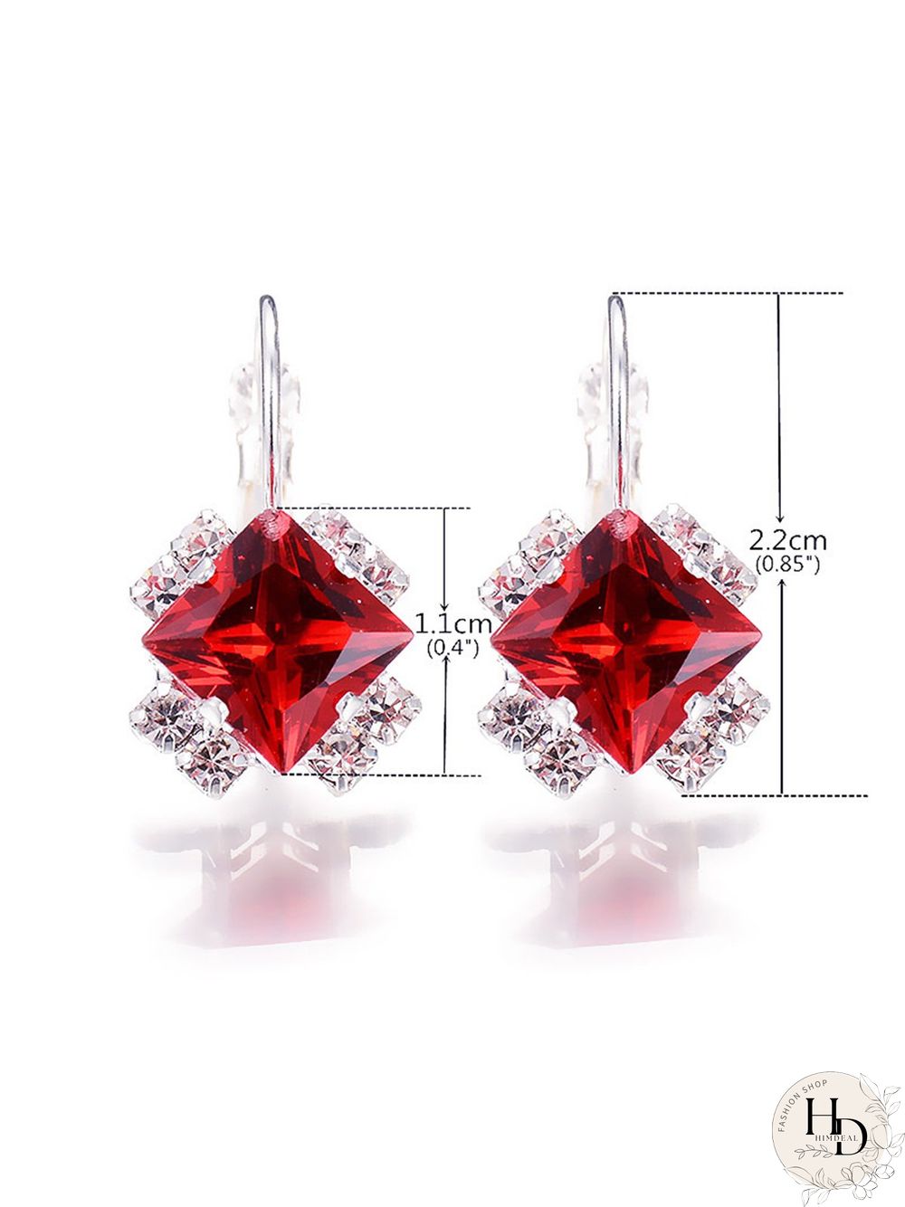 Simple Rhinestone Gem Alloy Earrings