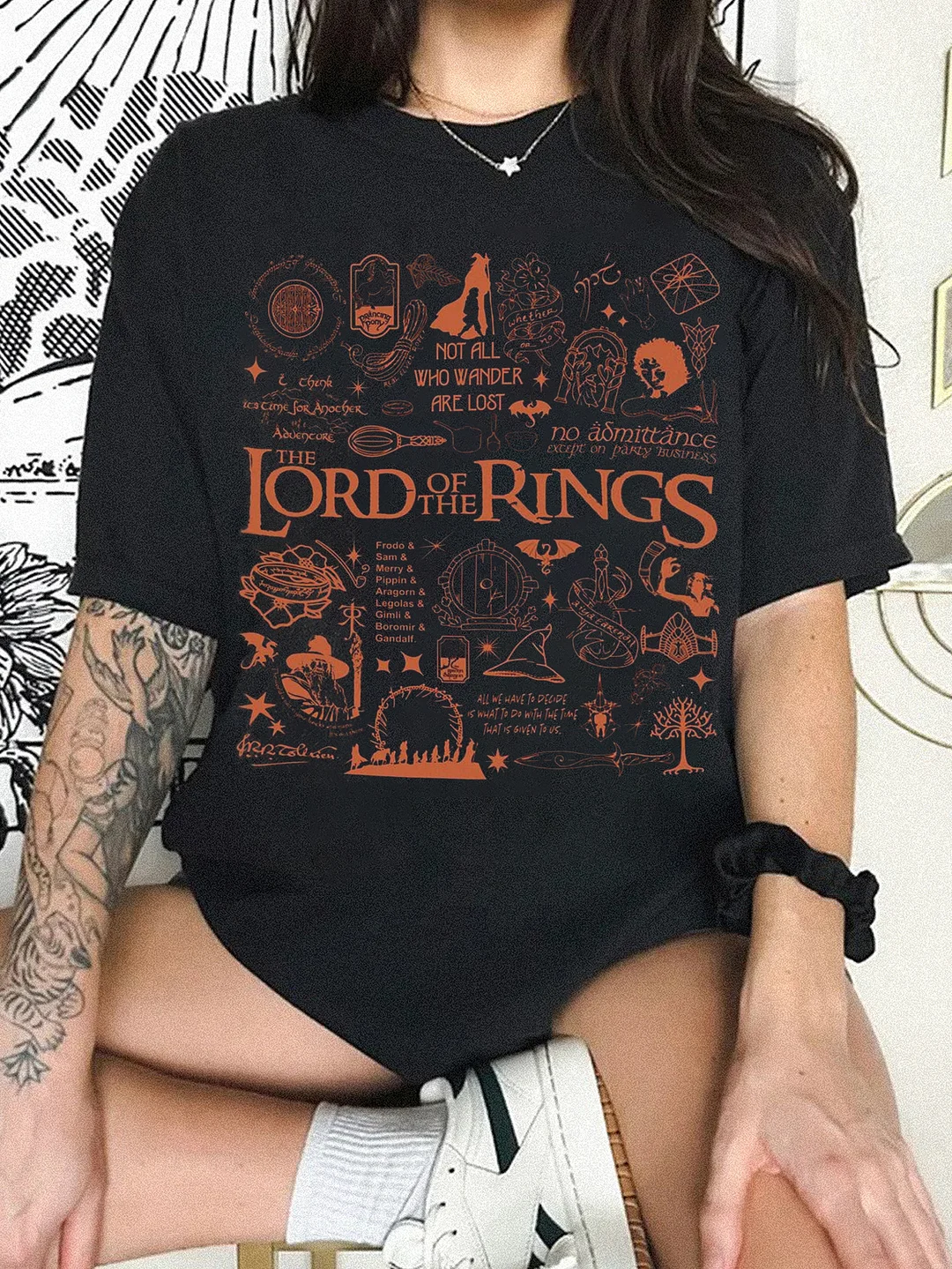 Aragorn Gandalf Frodo Baggins Tshirt / DarkAcademias /Darkacademias