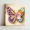 Pre-Framed 3D Rhinestones Butterfly With Artificial Flower Diamond Painting DIY Craft Kit 