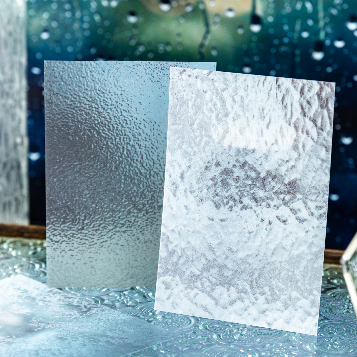 PET 스티커 - 빛이 유리를 통과할 때 시리즈 빈티지 스노우 라이트