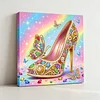 (25x25cm)DIY High Heel Framed Handmade Pearl Painting Art Craft Kit Living Home Decor