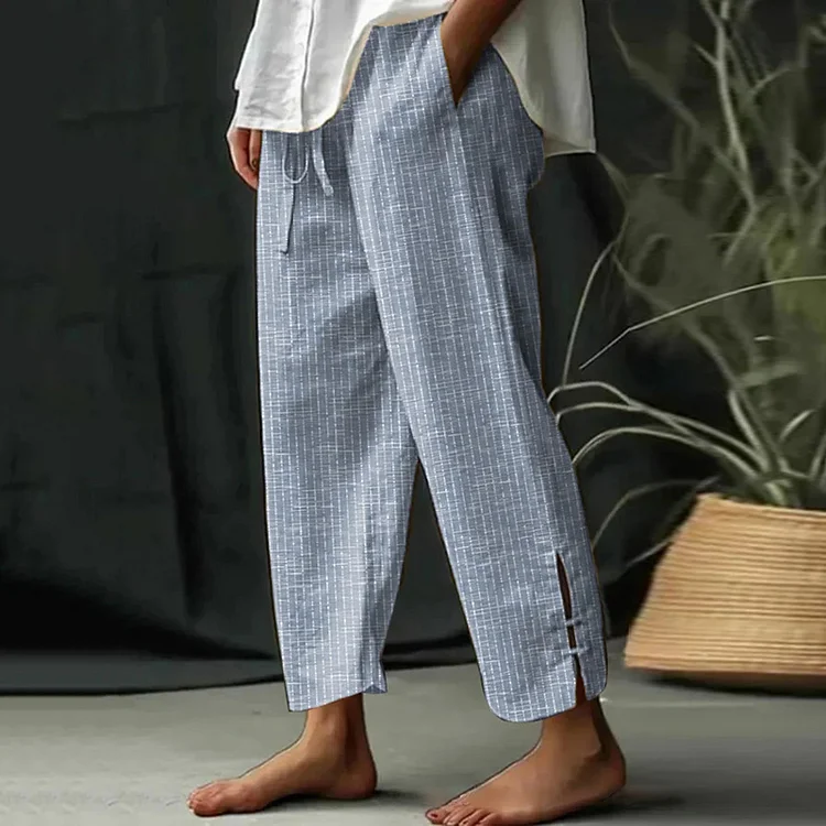 VChics Striped Print Casual Loose Pants