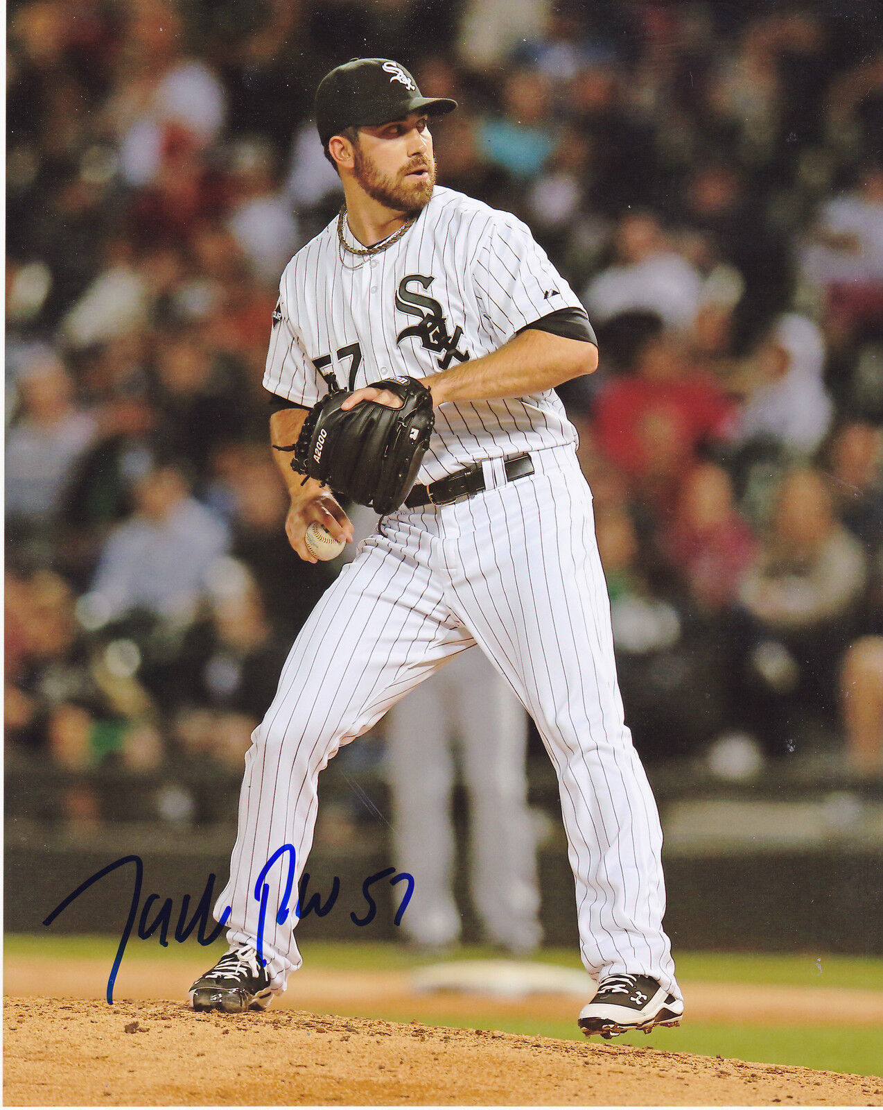 ZACH PUTNAM CHICAGO WHITE SOX ACTION SIGNED 8x10