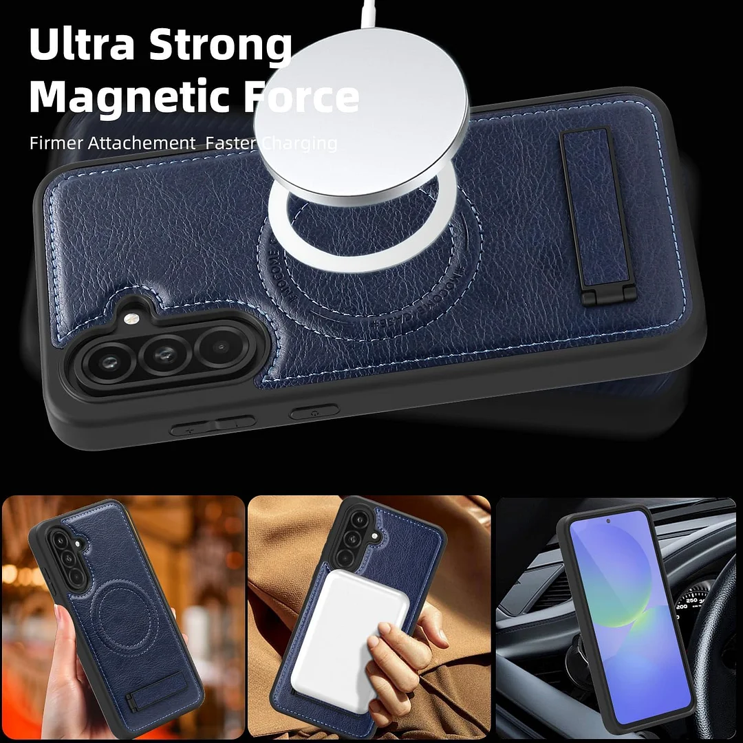 Samsung Galaxy Z Fold 6 Leather Case Magnetic Protective Case Holder Phone Case