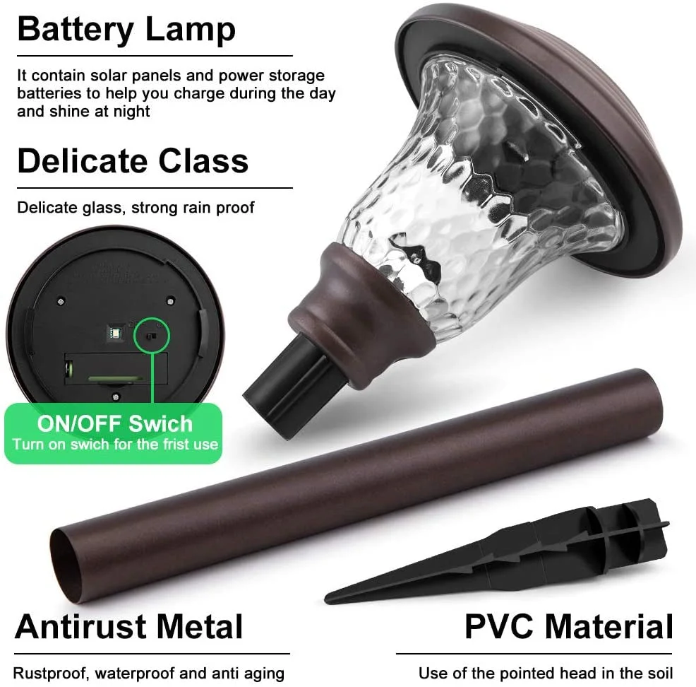 4 Packs Outdoor Garden Waterproof Solar Lights With Auto 7 Color Changing  Energy Saving