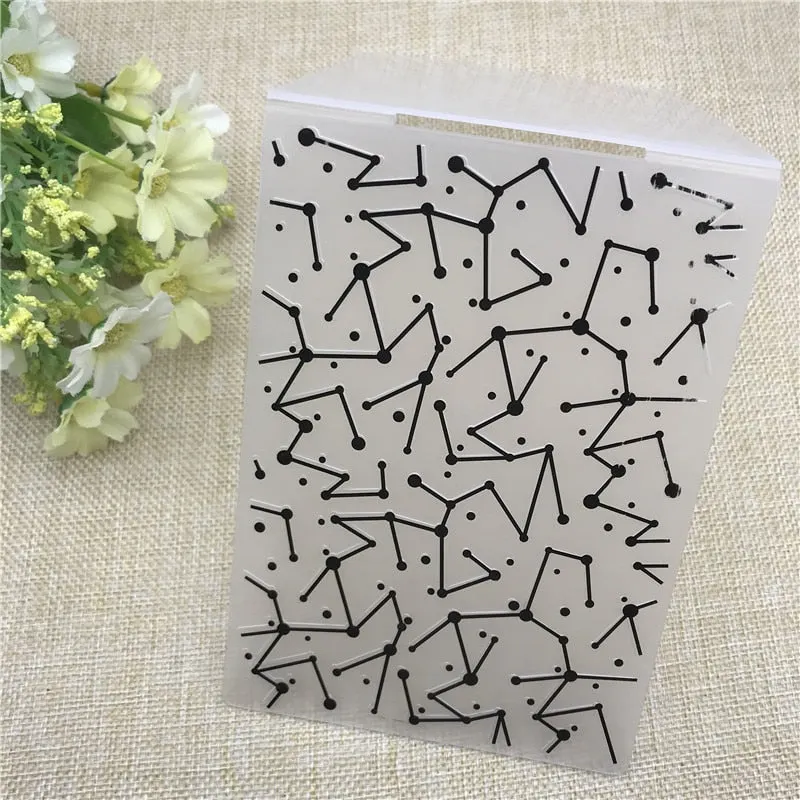 star constellation DIY Plastic Embossing Folder For Scrapbook DIY Album Card Tool Plastic Template