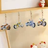 6pcs DIY Motorcycle Double Sided Special Shaped Diamond Painting Keychains