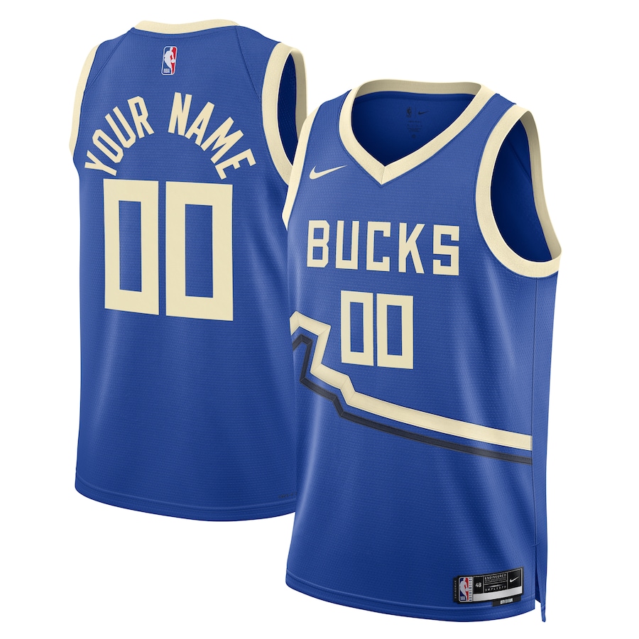 Unisex Milwaukee Bucks  Royal 2024/25 Custom Swingman Jersey - City Edition mysite
