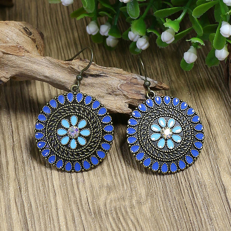 Women's Bohemian Exotic Water Drop Flower Earrings