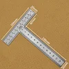 2Pcs T Square Ruler Stainless Steel Drafting Ruler T Ruler Measuring Layout Tool