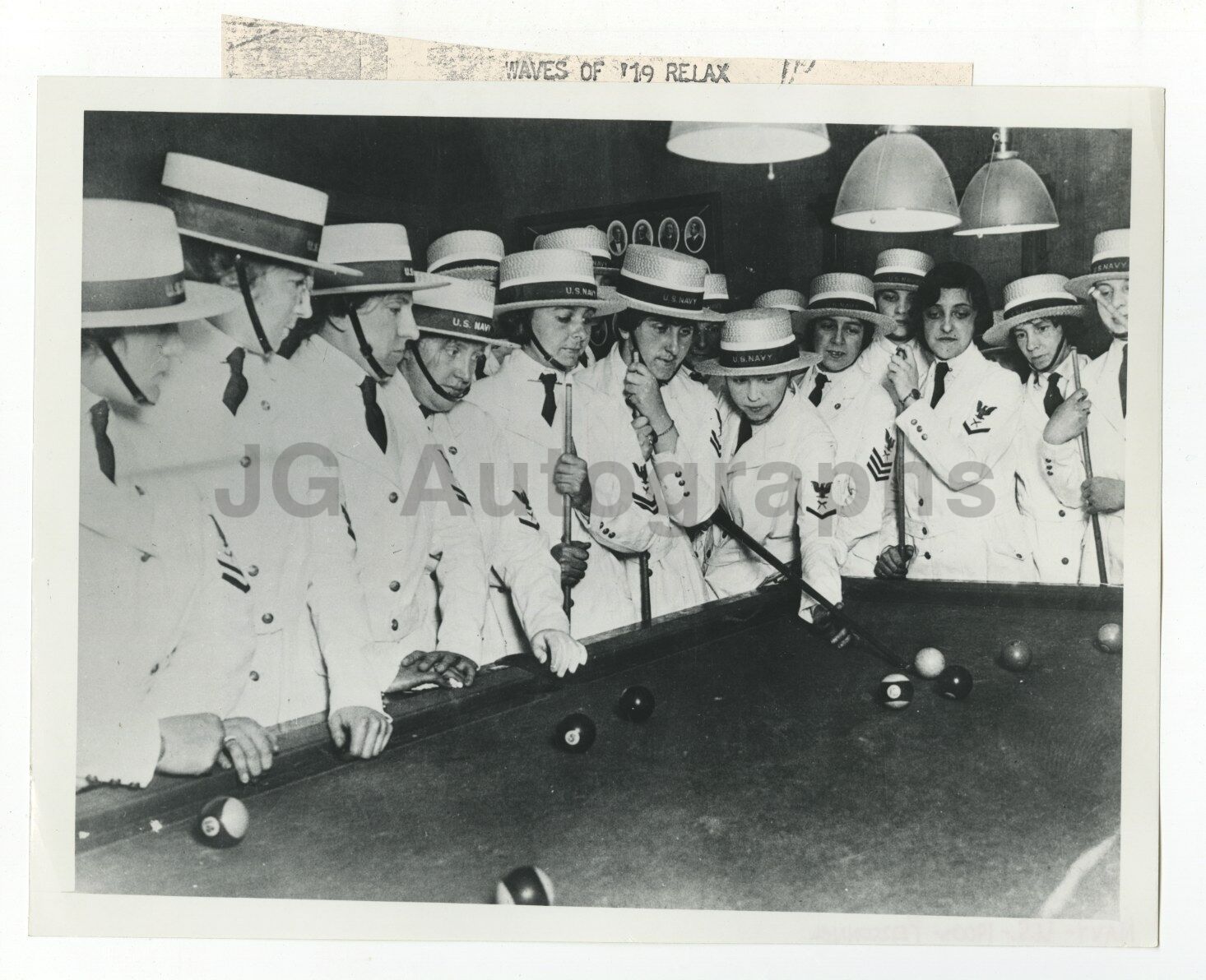 United States Navy - Vintage Publication 7x9 Photo Poster painting - Female Personnel - 1919