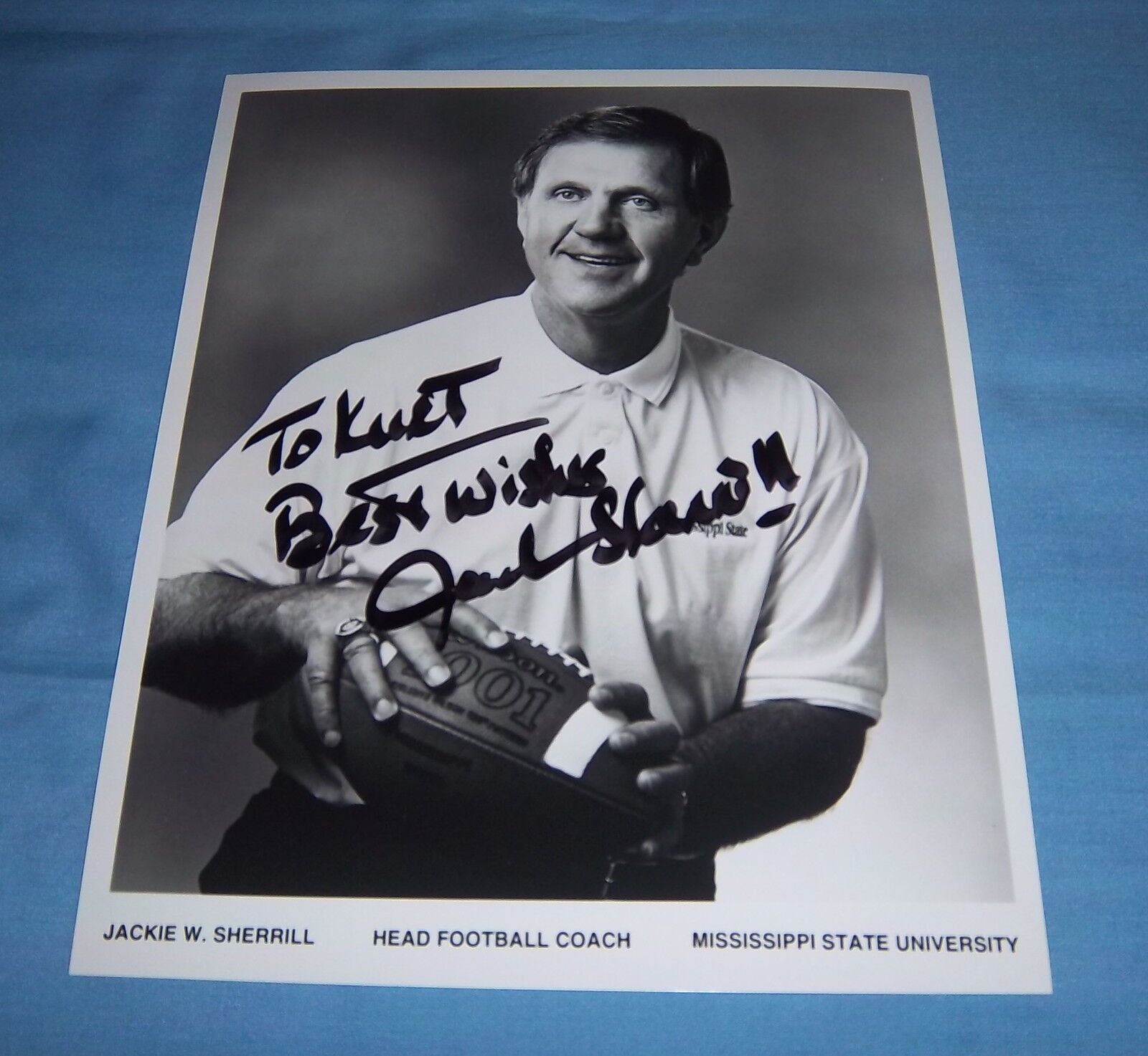 Mississippi State Coach Jackie Sherrill Signed Autographed 8x10 Photo Poster painting