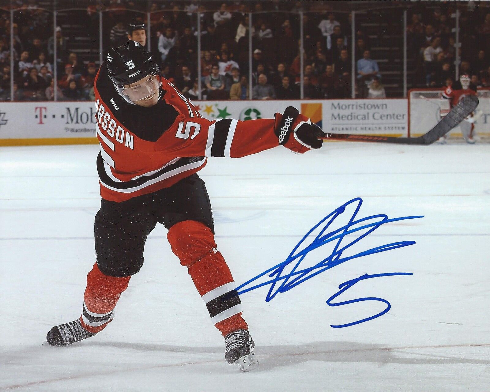 Adam Larsson Signed 8x10 Photo Poster painting New Jersey Devils Autographed COA D