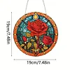 Diamond Painting Single-Side Acrylic Rose Hanging Pendant for Office Home Decor