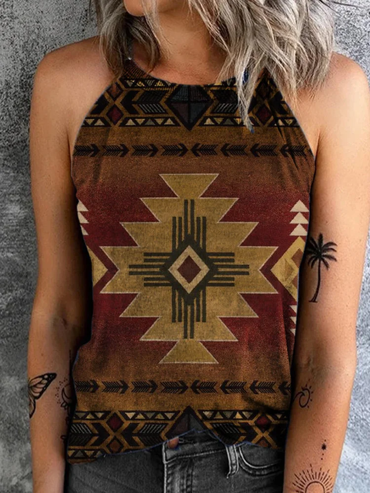 West Print Tank Tops