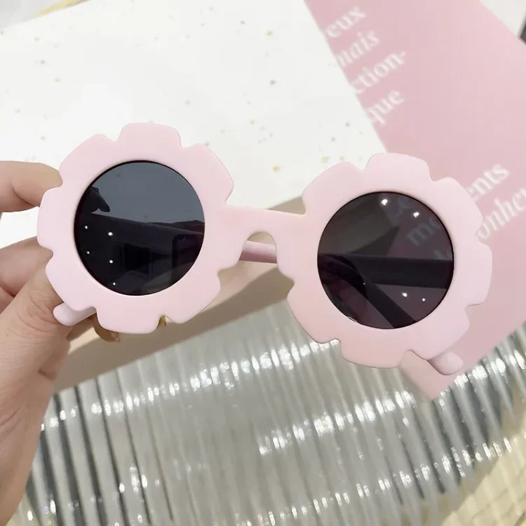 Damulin Children's Sunglasses Sunflower Cute Baby Children's Sunglasses Boys and Girls Fashion UV Protection Glasses