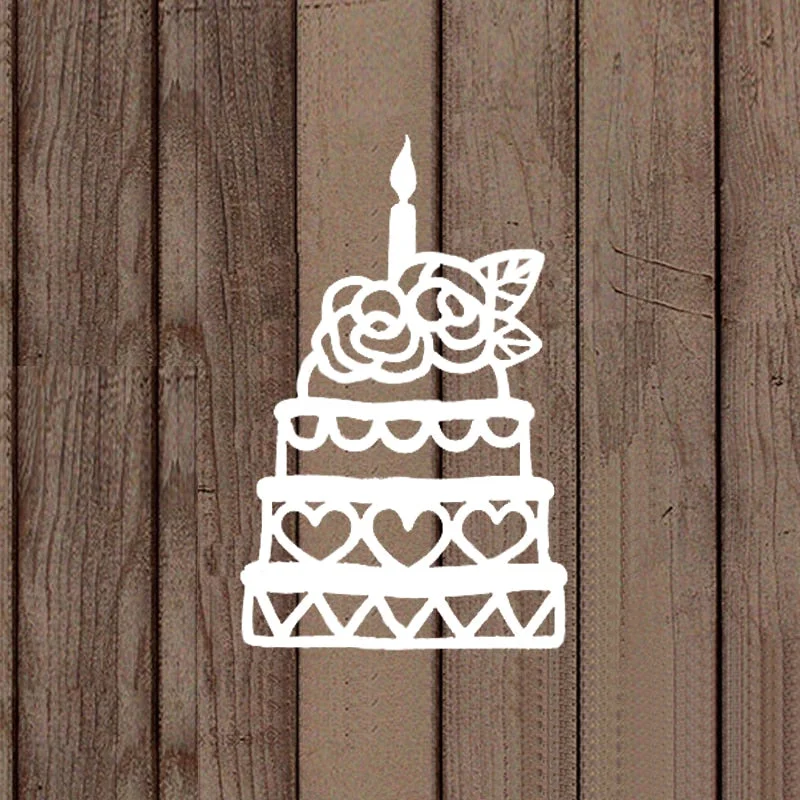 Birthday Cake Metal Cutting Dies For DIY Scrapbook Cutting Die Paper Cards Embossed Decorative Craft Die Cut New Arrival