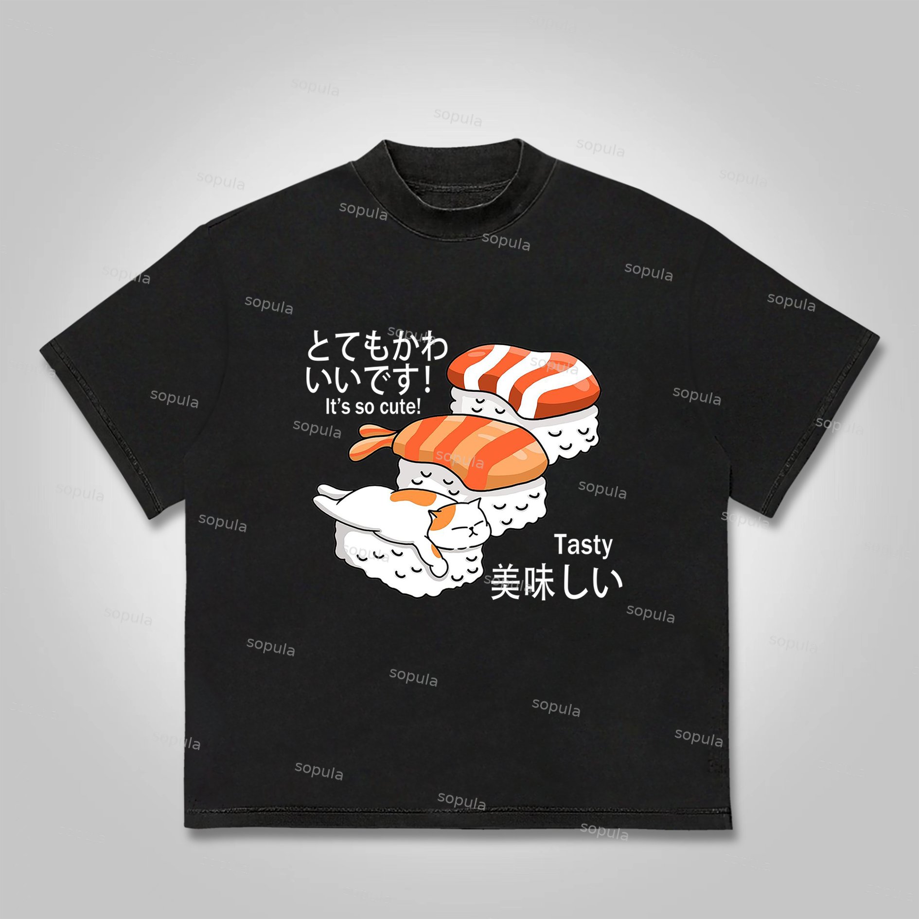 Sopula Fun Sushi Graphic Print Cotton T-Shirt - SOPULA